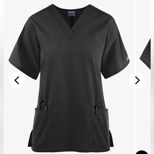 NEW PACK OF 2 Cherokee Workwear Women's 3-Pocket V-Neck Scrub Top Size:M